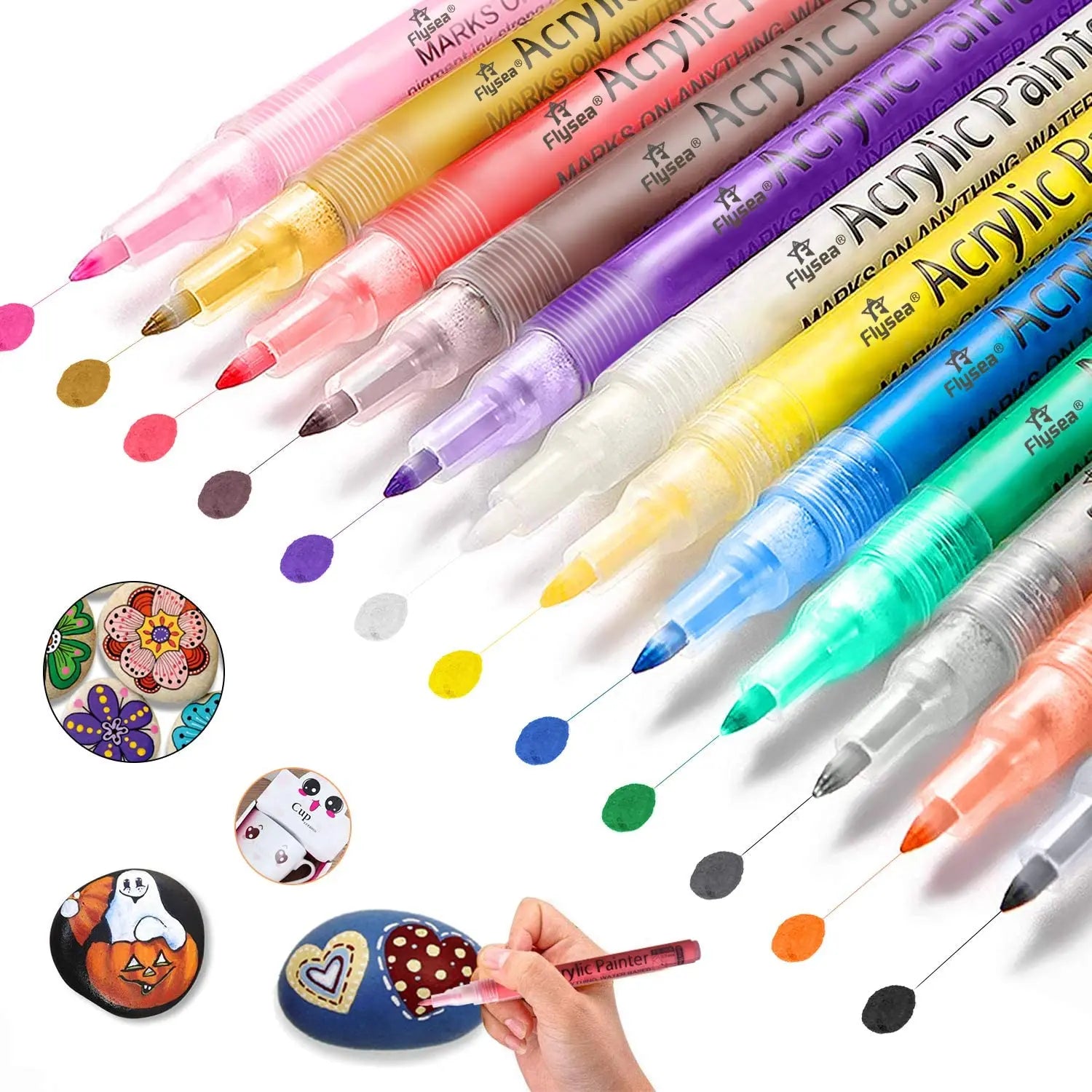 Extra Fine Tip Acrylic Paint Markers Set of 28